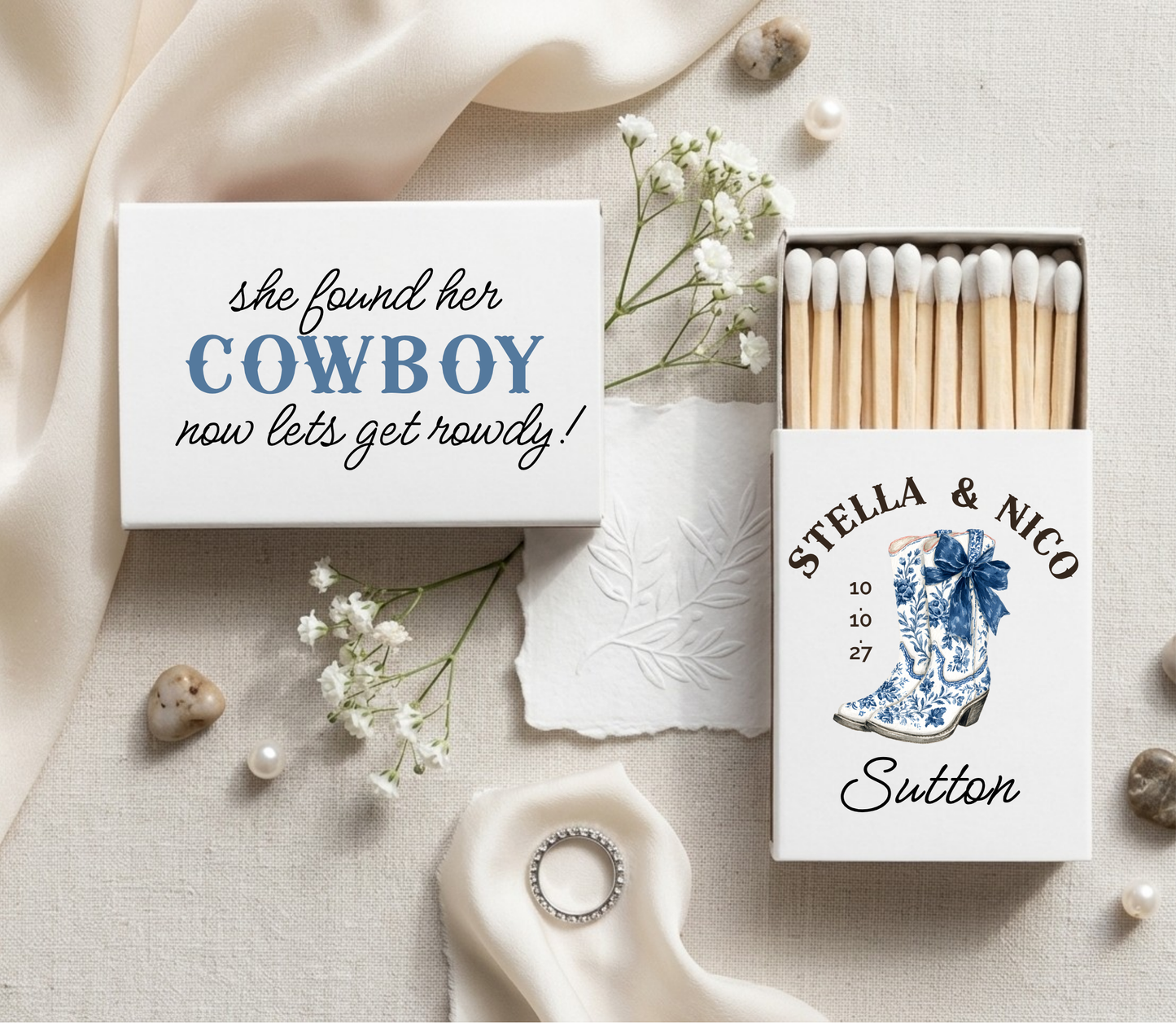 Boot Design Wedding Matches